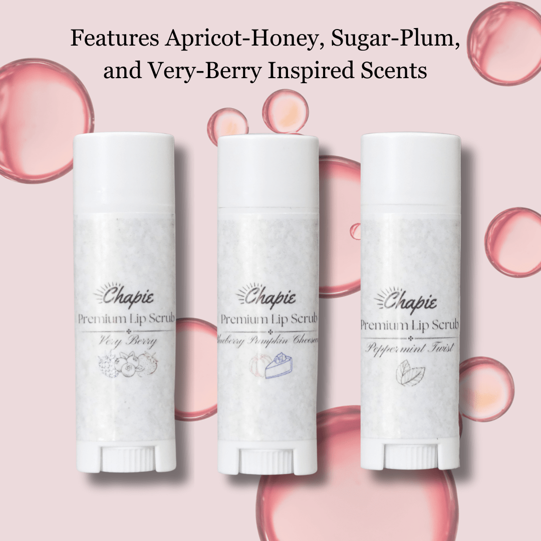 Chapie's Premium All Natural Lip Scrub - 3 Pack