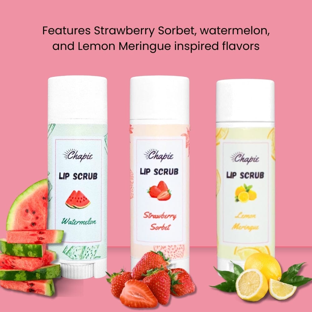 Chapie's Premium All Natural Lip Scrub - 3 Pack